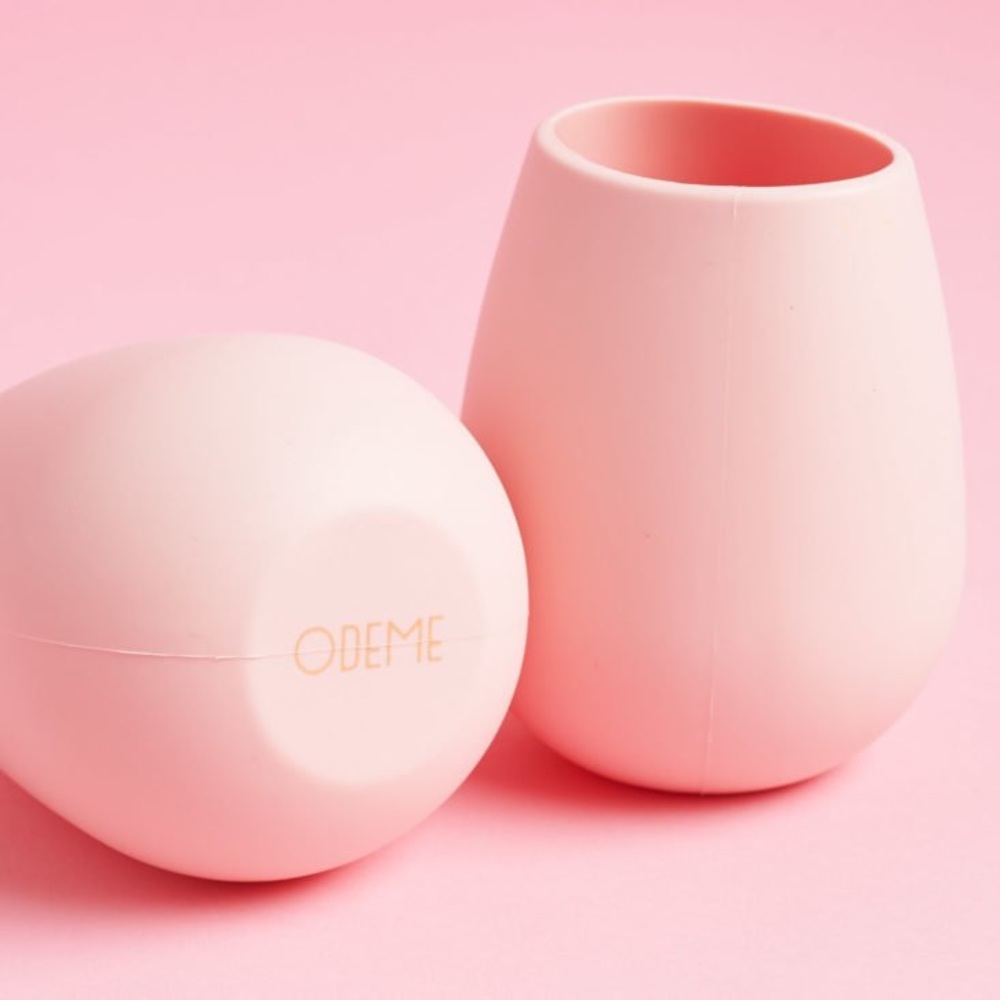 ✨Odeme silicone wine glasses, set of 2, blush pink